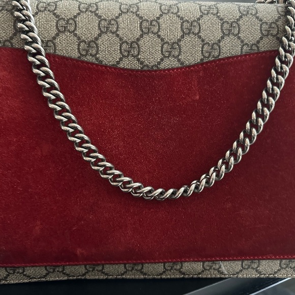 Gucci Dionysus GG Supreme Canvas Shoulder Bag – Cream/Red – Medium – Authentic - Picture 6 of 6